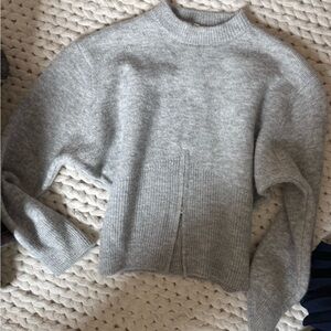 Gray Women's Sweater with zipper